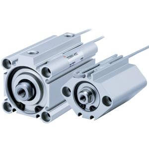 CQ2A16-10D, CQ2-Z, C(D)Q2, Compact Cylinder, Double Acting, Single Rod w/Auto Switch Mounting Groove
