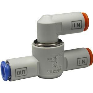 VR1210F-04, VR, VR12*0F, Shuttle Valve with One-touch Fitting Series