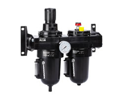 BL68-805, Olympian Plus combination unit (FRL), G1, automatic drain, 40µm filter element, without shut-off valve