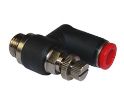 C0K560405, Pneufit C Push-in fitting, Swivel speed control, Out, 4mm, M5