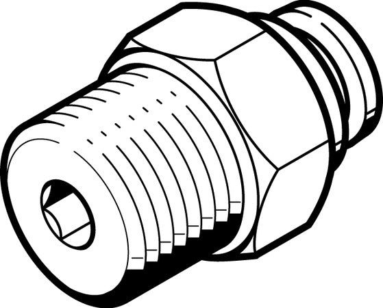 QB-10-32-UNF-5/32-U Push-in fitting