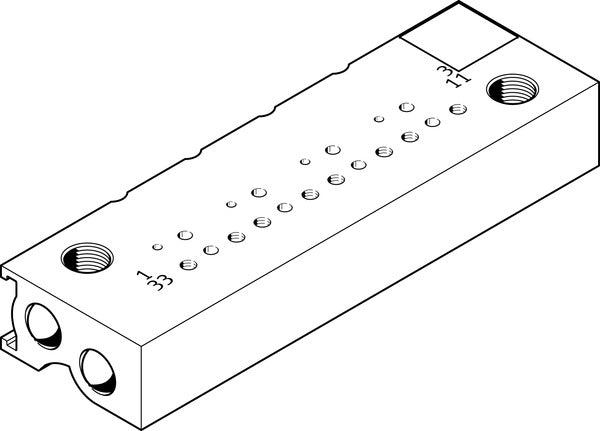 MHP1-PR8-3-PI-PCB Manifold block