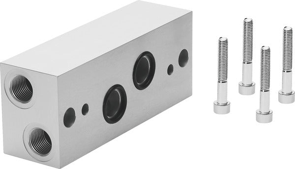 NAW-3/4-4E-ISO Manifold sub-base with angled connections