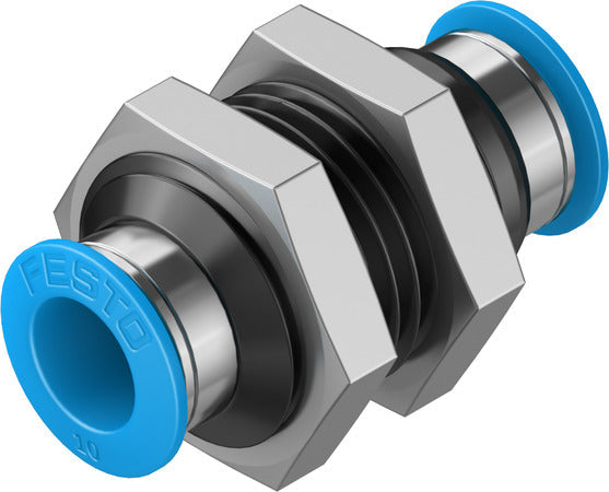 QSS-10 Push-in bulkhead connector