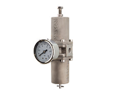 YR2ACA3H1BS040, Maxseal IFR stainless steel filter/regulator, 1/2" NPT ports, 40 µm, manual drain, with gauge
