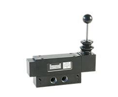 M/1714/687, M/1700 5/3 manually actuated valve, Lever/Spring/Lever, G1/2