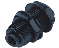 D00291200, Pneufit D Acetal push-in fitting, Bulkhead union, 12mm