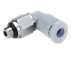 M01470418, Pneufit M Push-in fitting, Adaptor, 90° swivel elbow, 4mm, R1/8