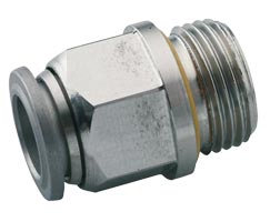 S02251248, Pneufit S Stainless steel push-in fitting, Adaptor, Straight, 12mm, G1/2