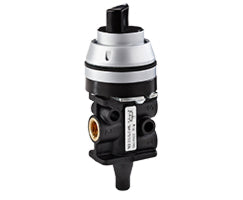 03041902, Super X 3/2 manual valve, Black, Rotary knob/Set reset, G1/8