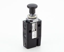 03042402, Super X 3/2 manual valve, Black, Knob/Knob or pilot, G1/8