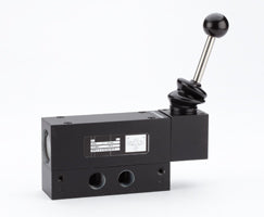 M/1704/87, M/1700 5/3 manually actuated valve, Lever/Lever/Lever, G1/2