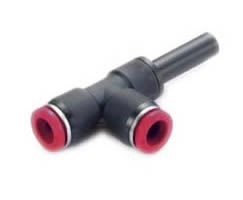 C00641008, Pneufit C Push-in fitting, Stem side tee, Unequal, 10mm, 8mm