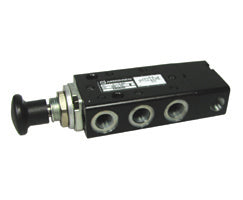 X3046402, Super X 5/2 manual valve, Black, Knob, push/Knob, pull or pilot, 22N, G1/8