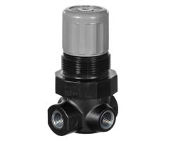 V07-100-NNKG, V07 Series, pressure relief valve, G1/8 ports, without gauge