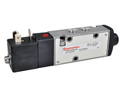 V60P517A-A312JA, V60 Series 12Vdc 5/2 non-locking solenoid actuated/spring return 1/8" NPT ported valve