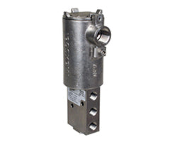 Y015AA1H1BS, Maxseal ICO3 24Vdc direct acting 5/2 stainless steel 1/4" NPT ported valve