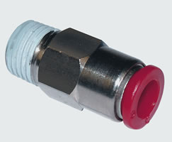 C01G20828, Pneufit C Push-in fitting, In-line non-return valve (in), 8mm, R1/4