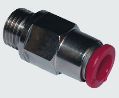 C02G31248, Pneufit C Push-in fitting, In-line non-return valve (out), 12mm, G1/2