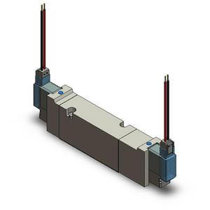 VQZ2251-5MO1-Q, VQZ1000/2000/3000, VQZ**5*, 1000/2000/3000 Series, 5 Port Solenoid Valve, Base Mounted