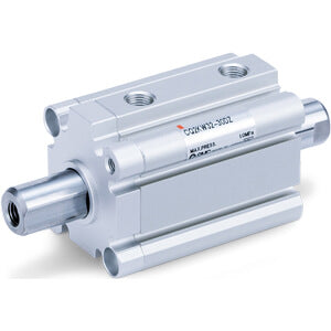 CQ2KWB32TF-50DMZ, CQ2-Z, C(D)Q2KW, Compact Cylinder, Double Acting, Double Rod, Non-rotating w/Auto Switch Mounting Groove