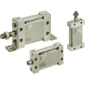 MDUB63TF-40DZ, MU, M(D)U Plate Cylinder, Double Acting, Single Rod w/Auto Switch Mounting Groove