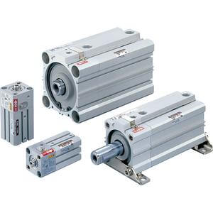 CDLQB40TF-50D-F, CLQ, C(D)LQ, Compact Cylinder, Double Acting, Single Rod, With Lock