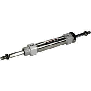 CDM2KWB25-75AZ, CM2-Z, C(D)M2KW-Z, Air Cylinder, Non-rotating, Double Acting, Double Rod