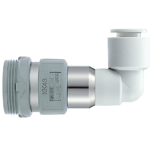 KK2S-06L, KK, KK*S-*L, S-Couplers, Elbow Type with One-touch Fitting