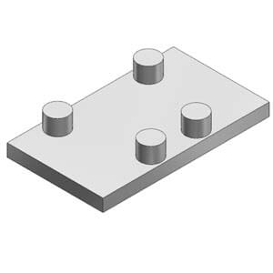 AXT502-9A, VS7, AXT502-9A, Blanking plate for V(P/S/Q)7-6