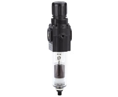 B72G-2AK-AL1-RMN, Excelon filter/regulator, 1/4 PTF, 0.3-10 bar, automatic drain, 5µm filter element, without gauge