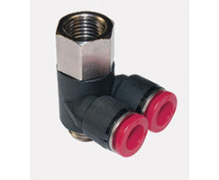 C0D7K0405, Pneufit C Push-in fitting, Adaptor, Branch female, 4mm, M5