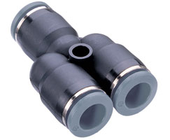 C20820600, Pneufit C Push-in fitting, Union Y, 3/8"