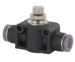 C20GE0400, Pneufit C Push-in fitting, In line flow control, 1/4"