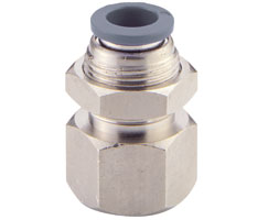 C24320428, Pneufit C Push-in fitting, Adaptor, Bulkhead female, 1/4", 1/4" NPT