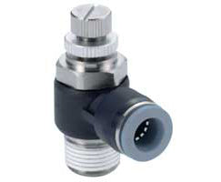 C2VA00318, Banjo flow control, 3/16", 1/8" NPT