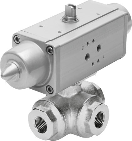 VZBA-1/2"-GGG-63-32L-F0304-V4V4T-PS30-R- Ball valve actuator unit