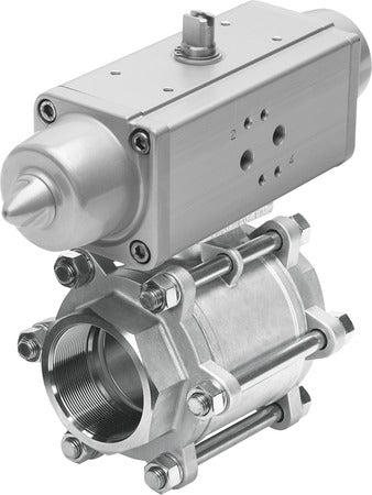 VZBA-4"-WW-63-T-22-F10-V4V4T-PS240-R-90- Ball valve actuator unit