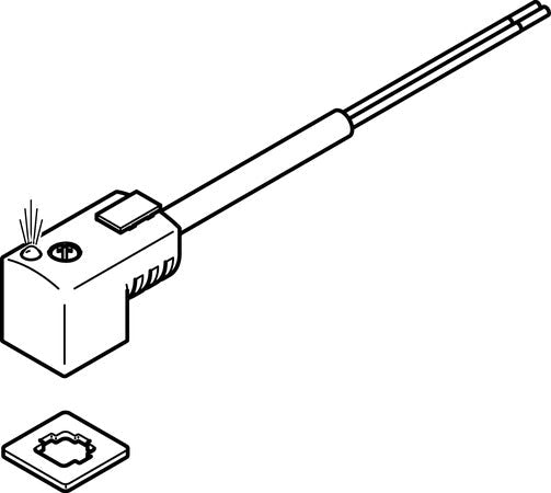 KMEB-3-24-2.5-LED Plug socket with cable