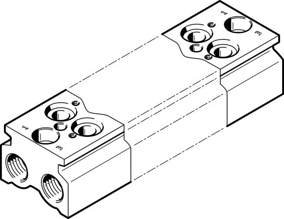 CPE18-3/2-PRS-3/8-9 Manifold block