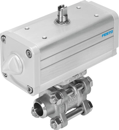 VZBA-1/4"-WW-63-T-22-F0304-V4V4T-PP15-R- Ball valve actuator unit