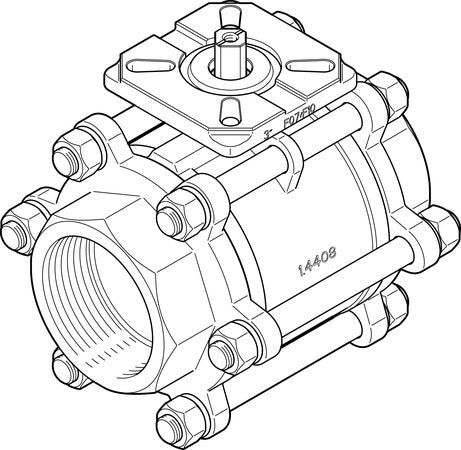 VZBA-3"-GG-63-T-22-F0710-V4V4T Ball valve