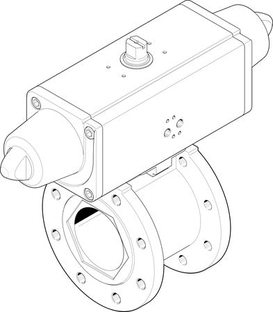VZBC-100-FF-16-22-F0710-V4V4T-PS240-R-90 Ball valve actuator unit