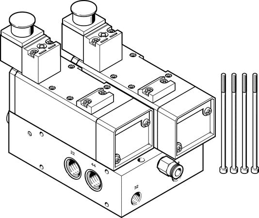 VABP-S1-2V1G-G38-2M-A1 Sub-base