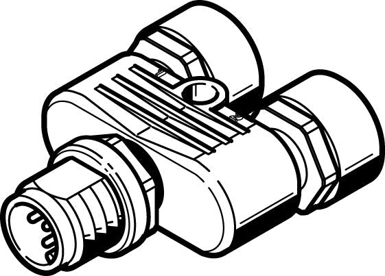NEDU-L2R1-V8-M12G5-M12G5 Push-in T-connector