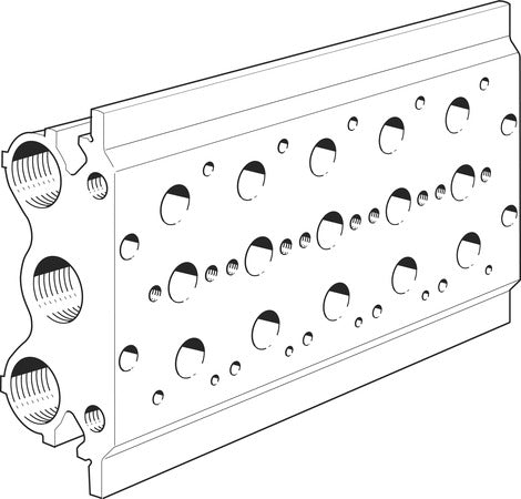 PRS-1/4-5-B Manifold block