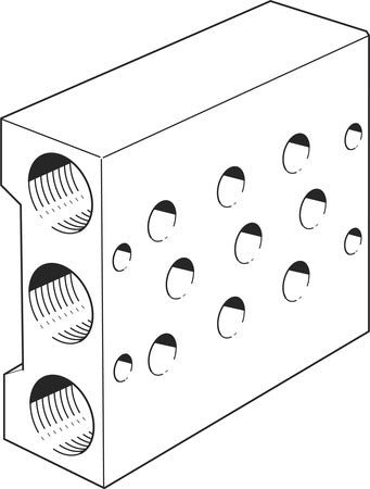 PRS-1/8-3-B Manifold block