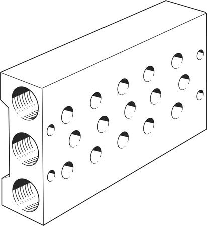 PRS-1/8-5-B Manifold block