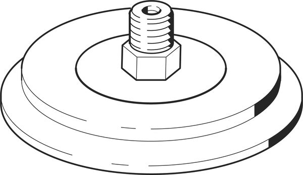 VAS-125-3/8-PUR-B Suction cup complete