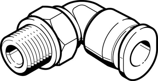 QBML-10-32-UNF-1/4-U Push-in L-fitting